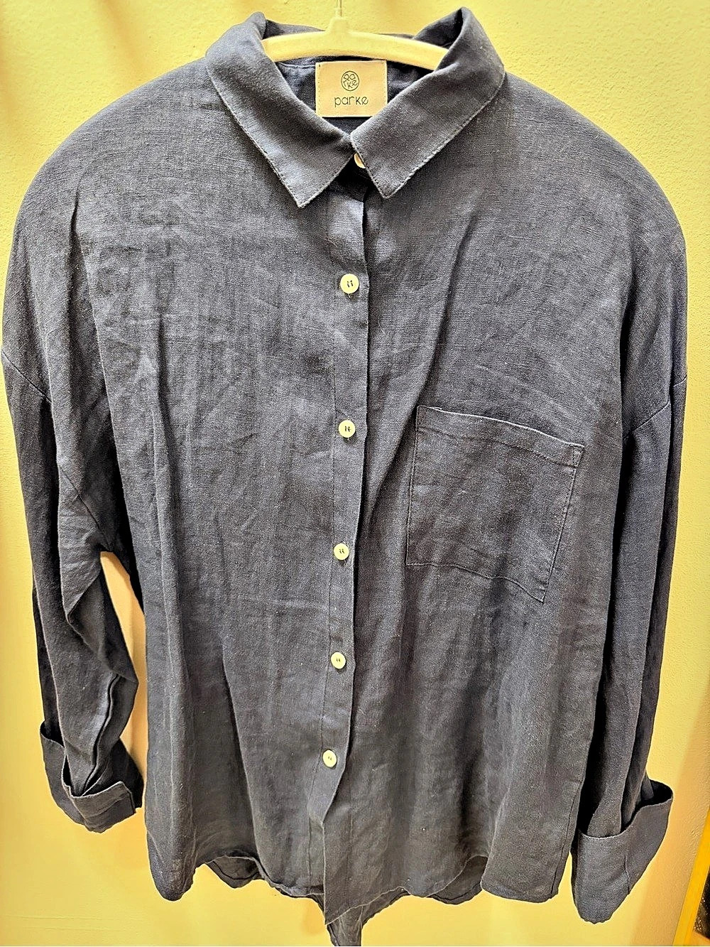 PARKE Navy Button Down Shirt